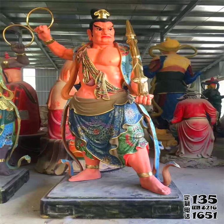 寺廟玻璃鋼彩繪哼哈二將雕塑 寺廟玻璃鋼彩繪哼哈二將雕塑