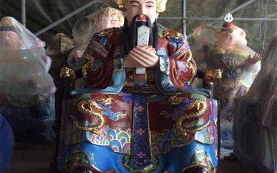 玻璃鋼彩繪寺廟景區判官雕塑