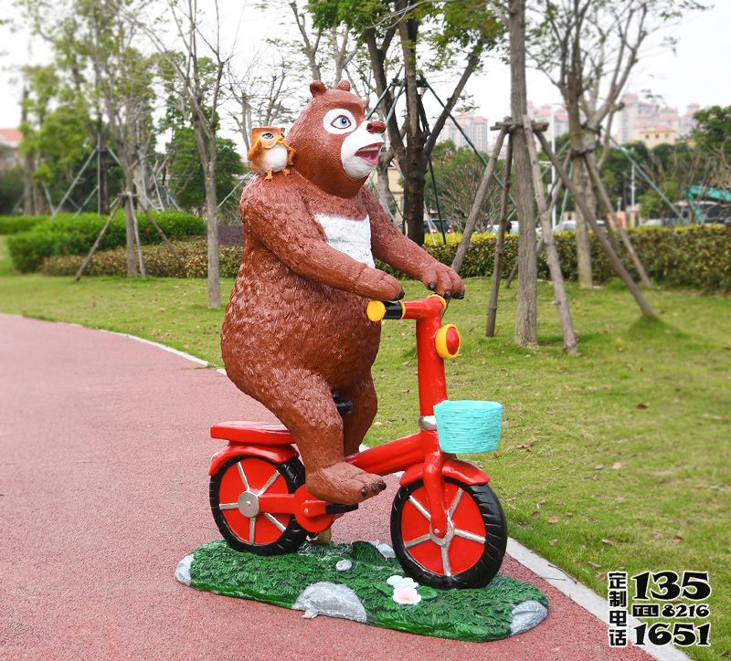 游樂場玻璃鋼卡通熊出沒熊大雕塑 游樂場玻璃鋼卡通熊出沒熊大雕塑