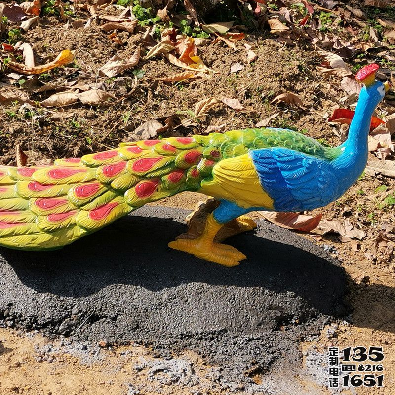 公園仿真動(dòng)物孔雀雕塑 公園仿真動(dòng)物孔雀雕塑